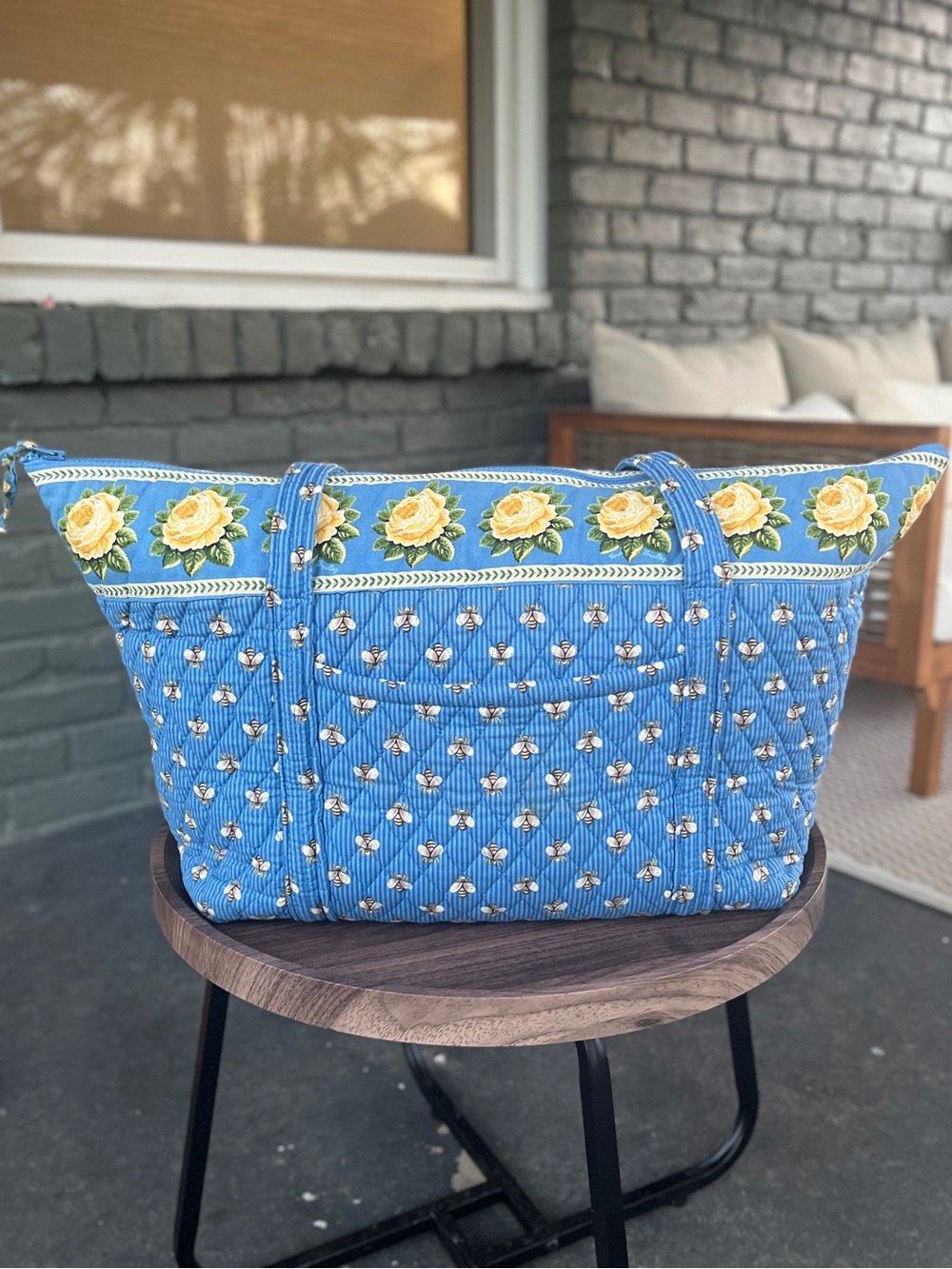 Vera Bradley Bees Large Paddy/Weekender Tote